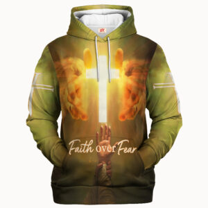 Jesus 3D Print God  All Over Printed Clothes Premium Microfleece Hoodie